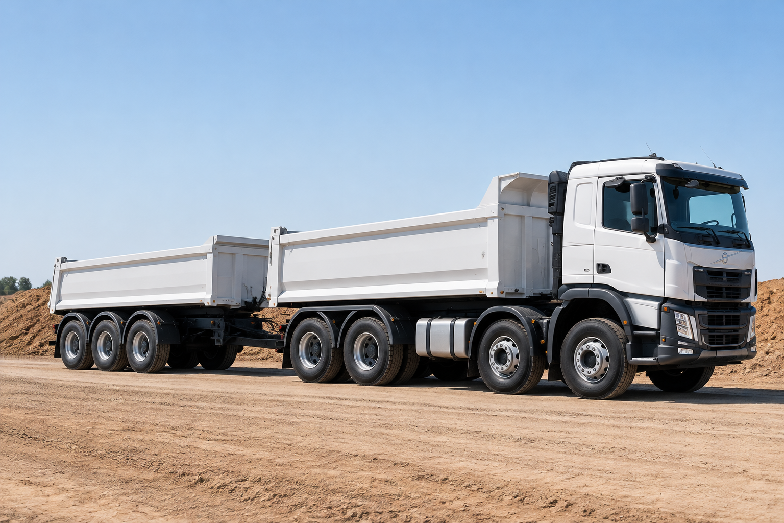 Tipper truck working on an earthmoving and civil construction project