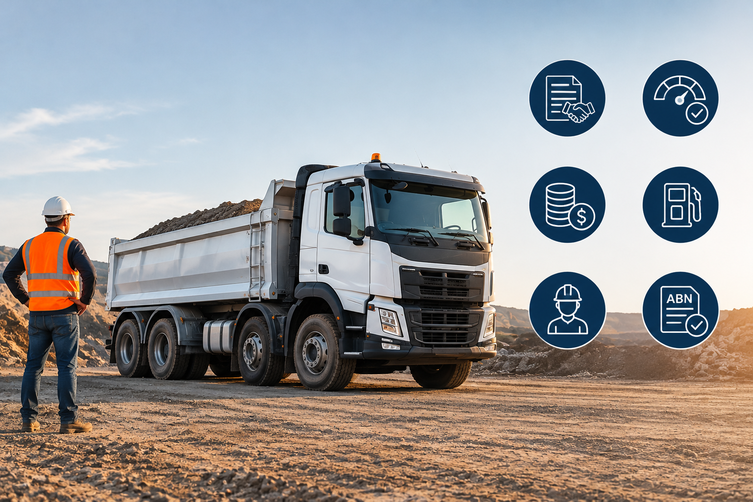 Tipper truck working on a seasonal civil construction project
