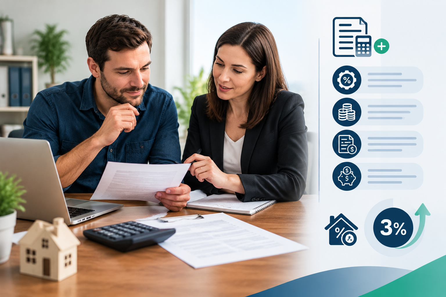 Self-employed borrower reviewing income for a home loan assessment